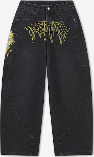 24 dydžio Džinsai 'Gothic Skull' iš Ed Hardy, spalva – azuro spalva / geltona / rožinė / juodo džinso spalva, Prekių apžvalga