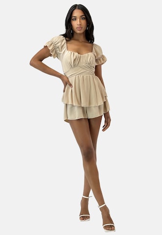 Elara Jumpsuit in Beige