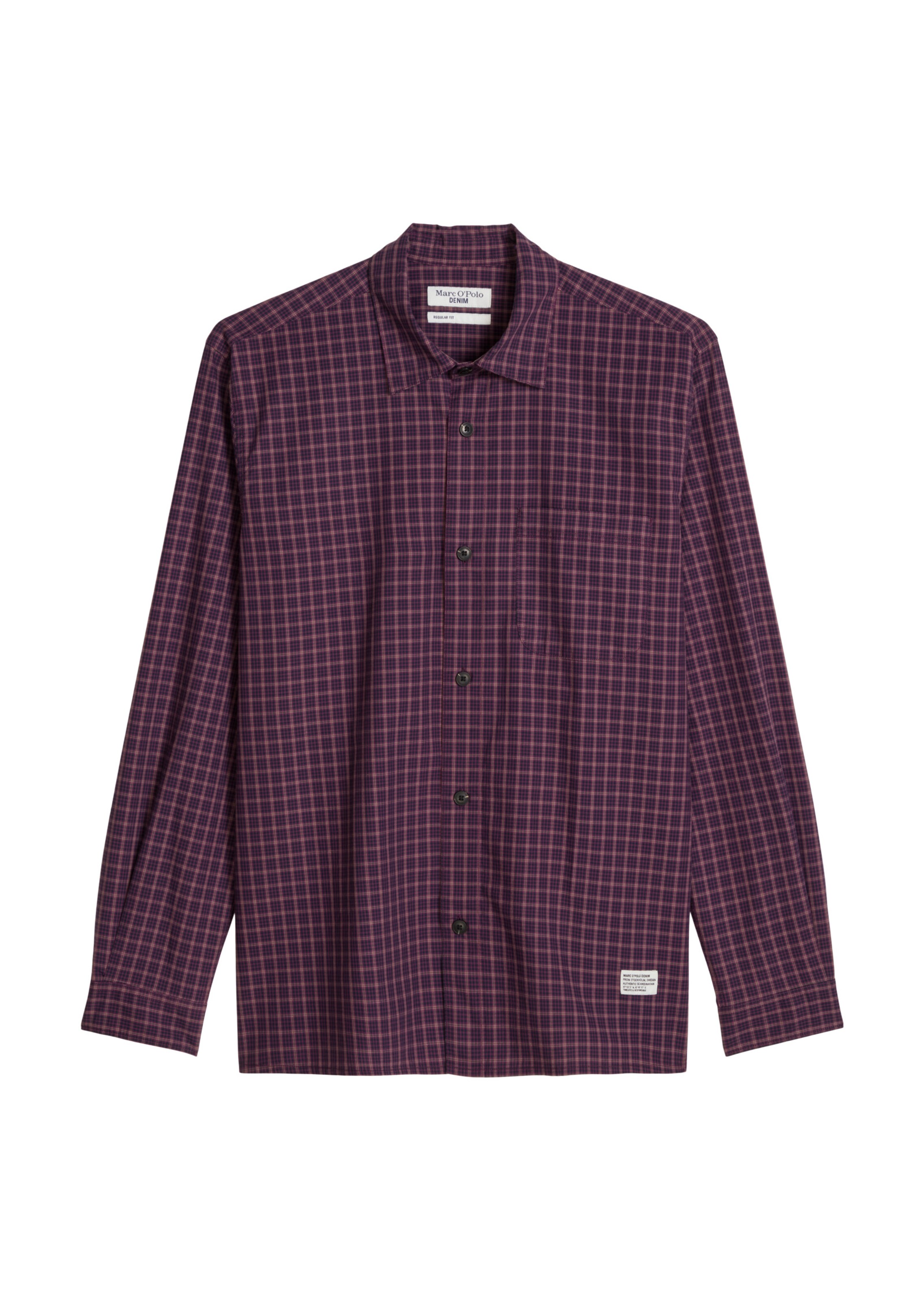 Marc O'Polo DENIM Button Up Shirt in Purple: front