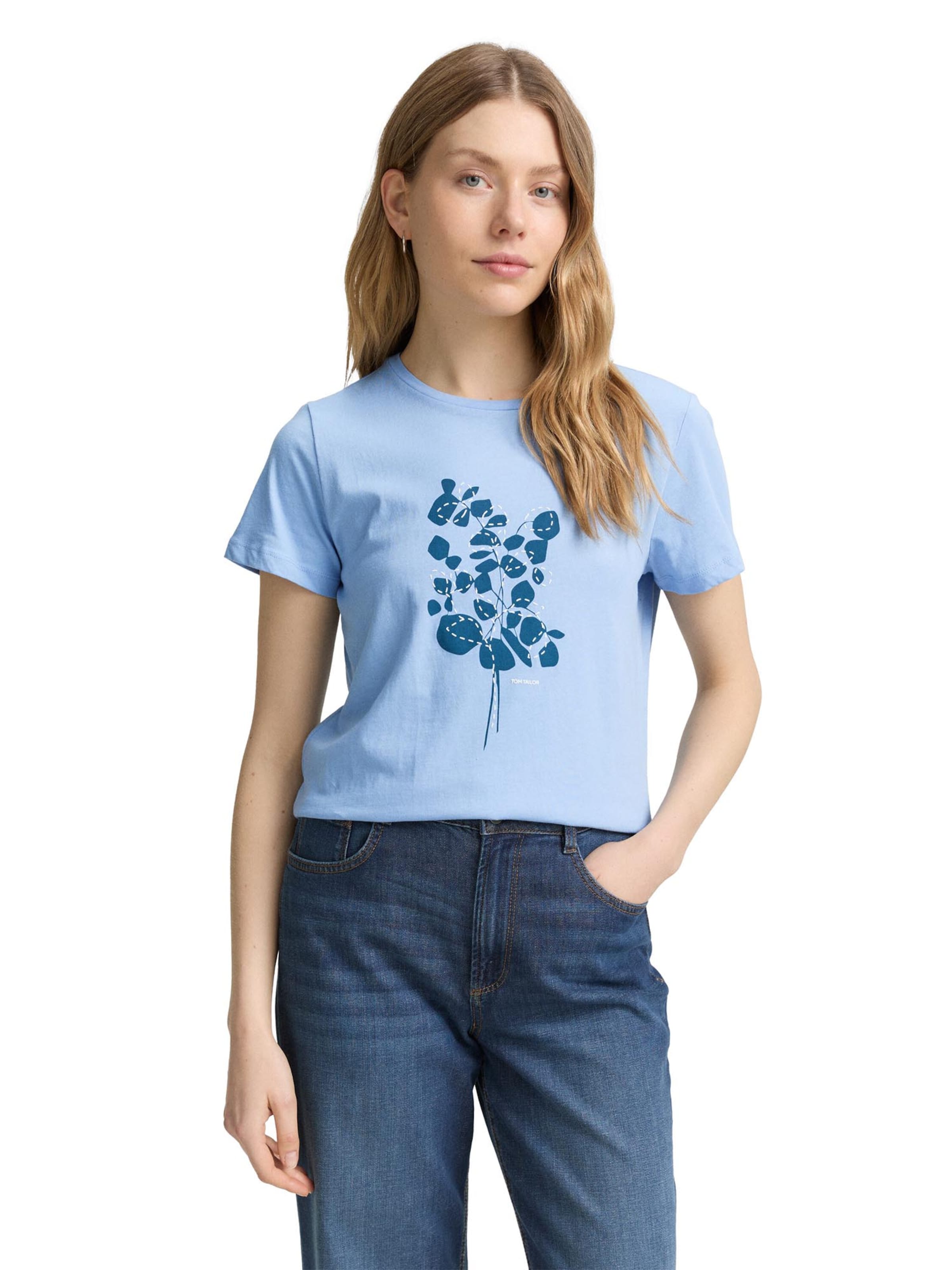 TOM TAILOR Футболка в Синий: спереди