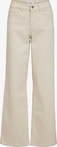 OBJECT Wide Leg Jeans 'Marina' in Beige: predná strana