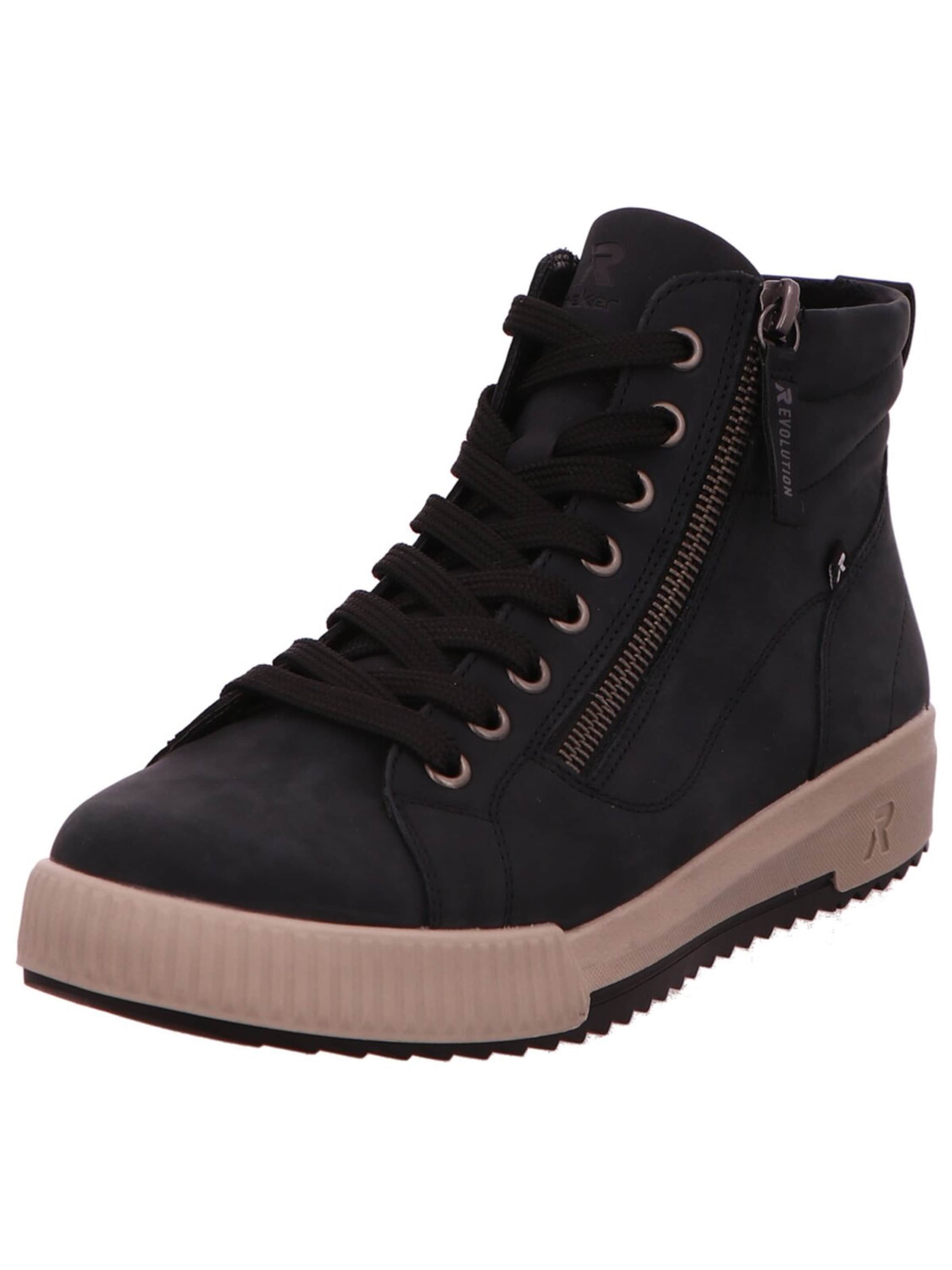 Rieker Boots 'Stiefel Damen W0164-14 Echtleder in blau' in Blauw: voorkant
