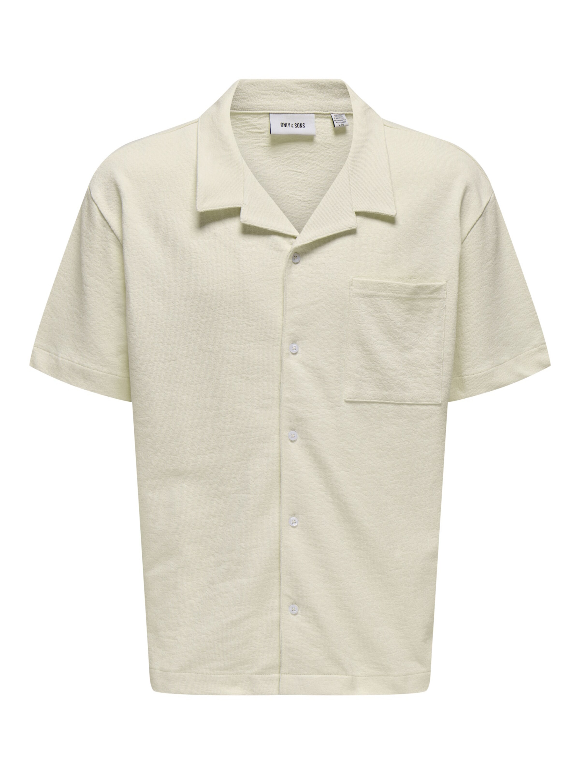 Fit confort Chemise 'Mabon' Only & Sons en blanc : devant