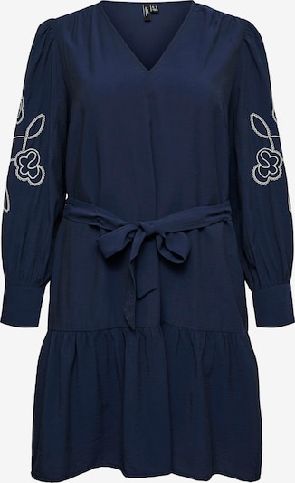 Vero Moda Curve Mekko 'VMCanya' värissä laivastonsininen / luonnonvalkoinen, Tuotenäkymä