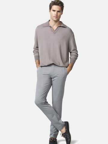 MEYER Slimfit Chinohose 'M5 Move 9-6196' in Grau