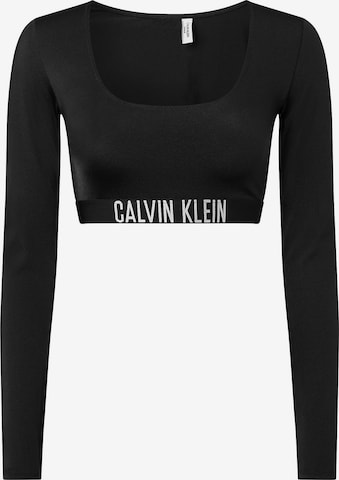 Calvin Klein Swimwear Bustier Bikinitop 'Intense Power' in Zwart: voorkant