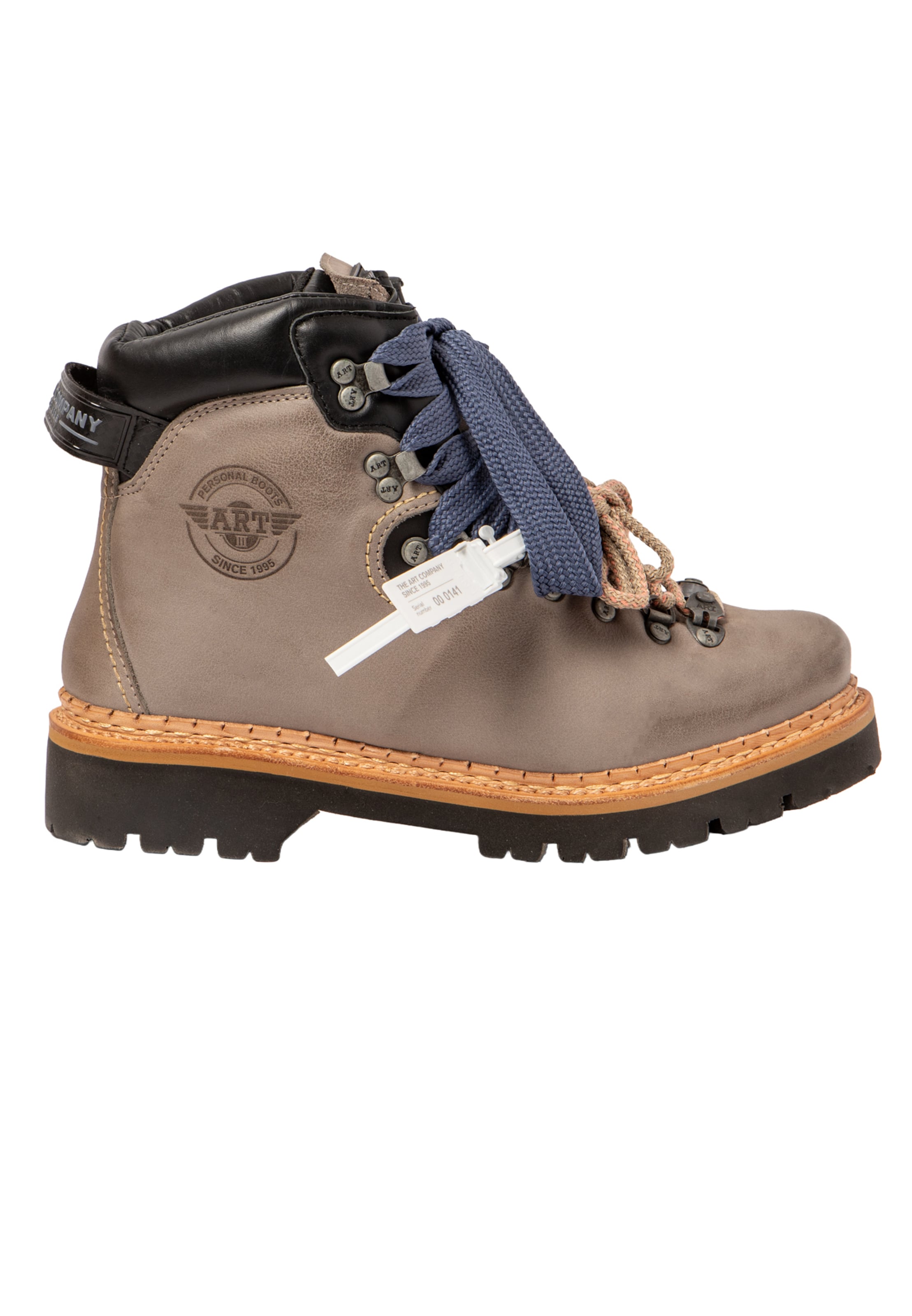 ART Lace-up bootie in Grey: front