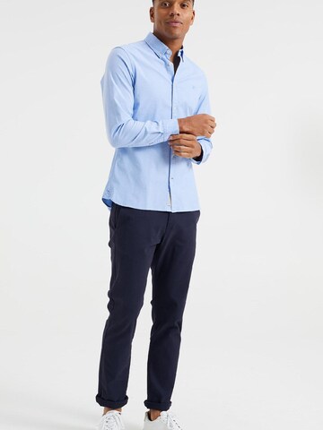 WE Fashion Slim Fit Hemd in Blau