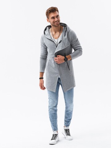 Ombre Zip-Up Hoodie 'B668' in Grey