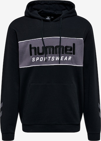 Hummel Sportsweatshirt 'Julian' in Zwart: voorkant
