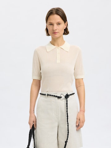 Maglietta di SELECTED in beige: frontale