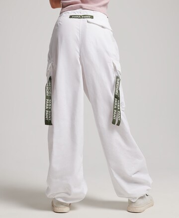 Superdry Wide leg Cargo Pants in White