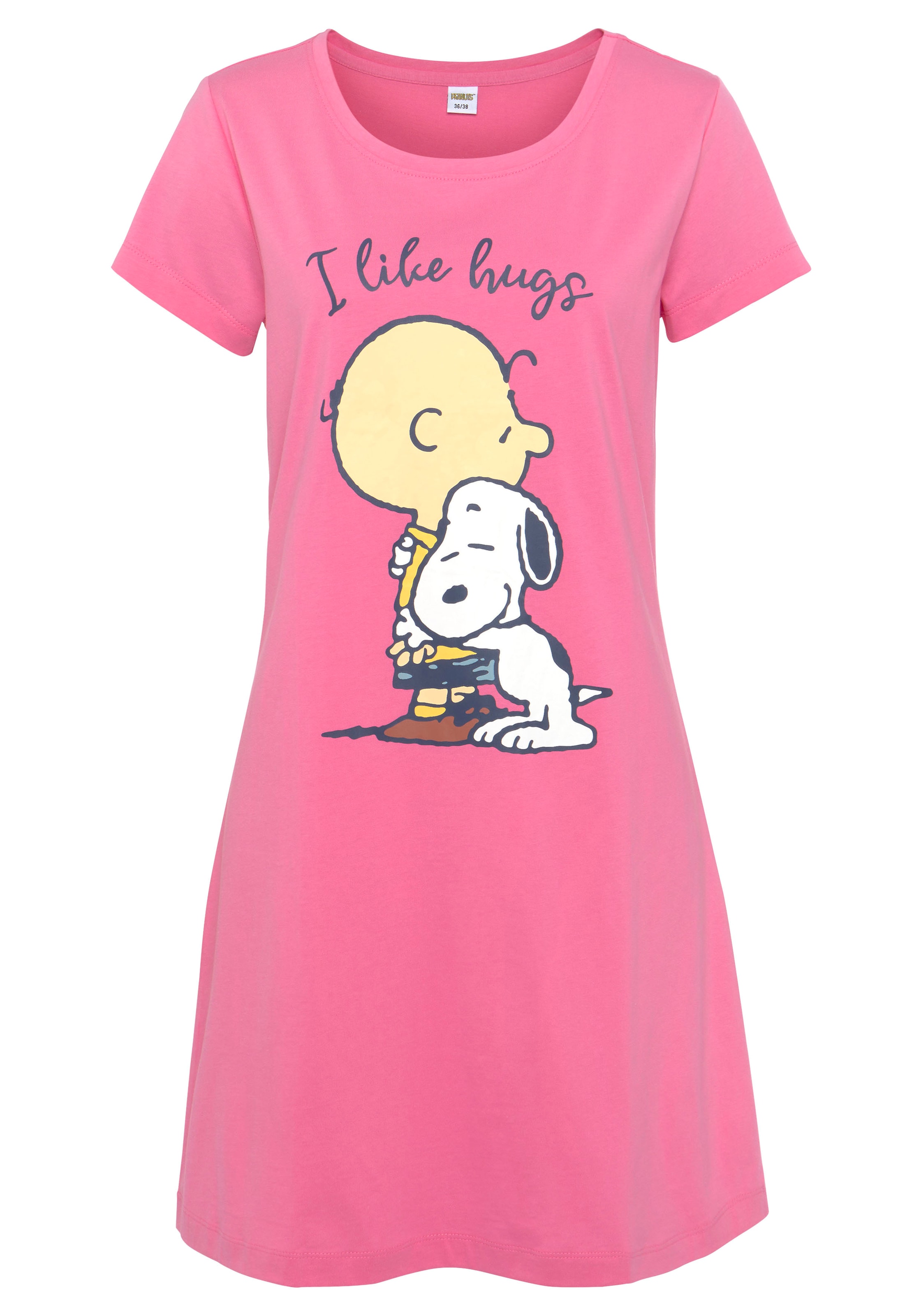 PEANUTS Nightgown in Pink: front