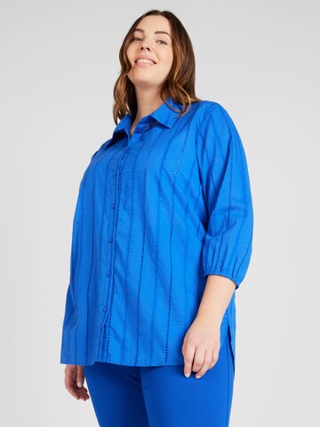 ONLY Carmakoma - Blusa 'LINNA' em azul: frente