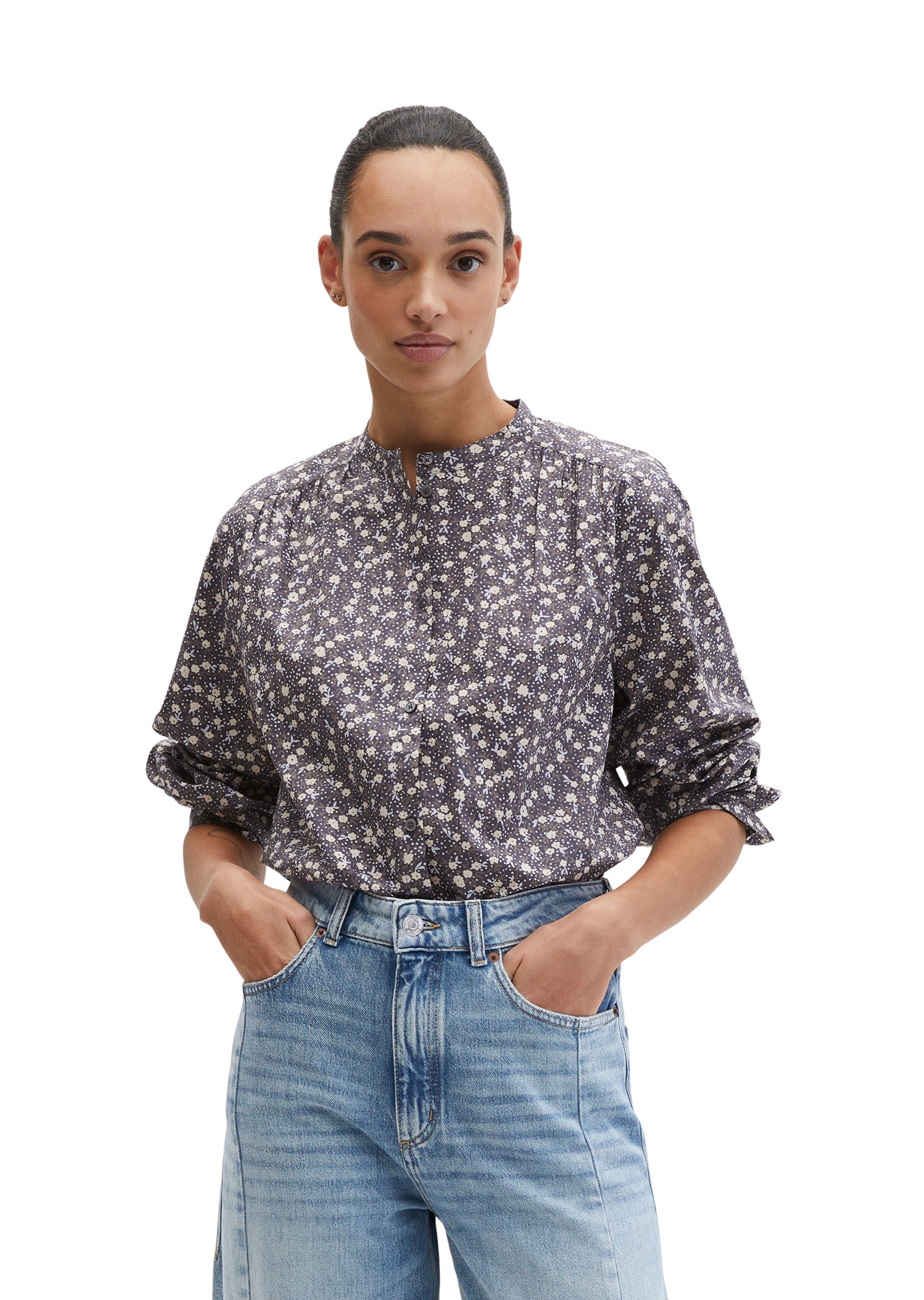 Marc O'Polo Blouse in Grey: front