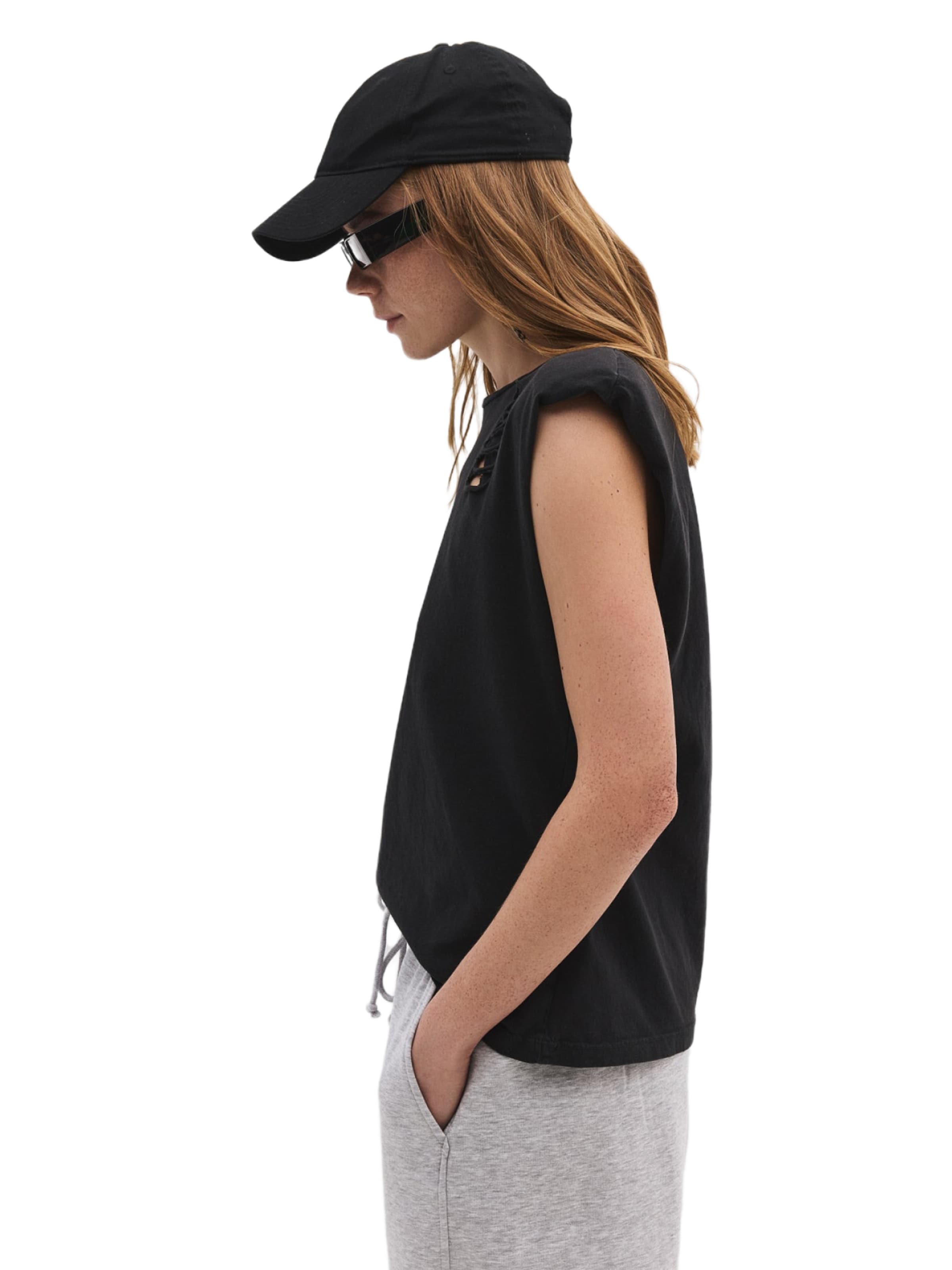 No Matter What Top in Zwart