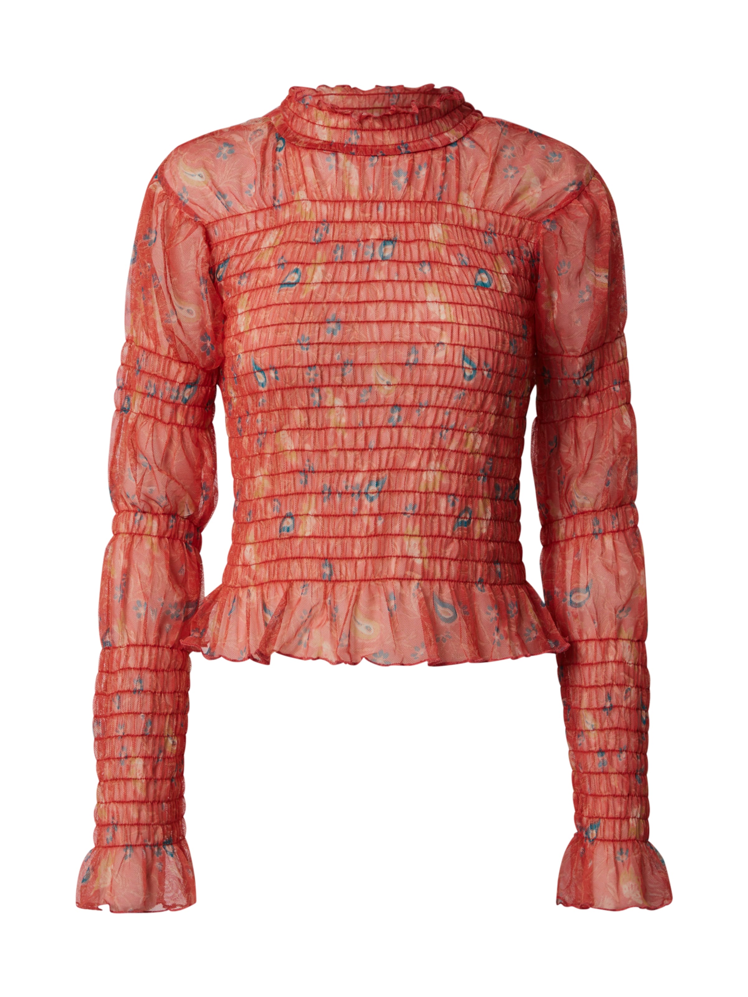 Free People Тениска в червено: отпред