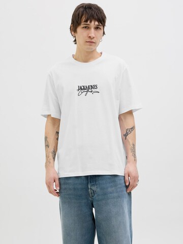 JACK & JONES Μπλουζάκι 'JORAlmeria' σε λευκό: μπροστά