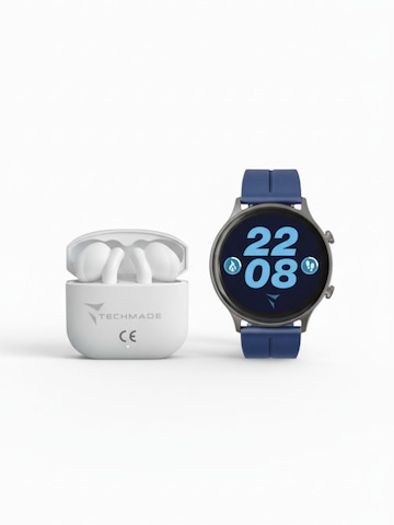 Techmade Digitaluhr 'Dynamic 2 Smartwatch - Bundle mit Kopfhörern'‌‌‌ in Blau: Vorderseite