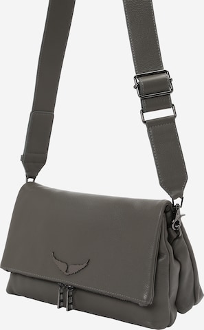 Zadig & Voltaire - Bolso de hombro 'ROCKY' en gris: frente