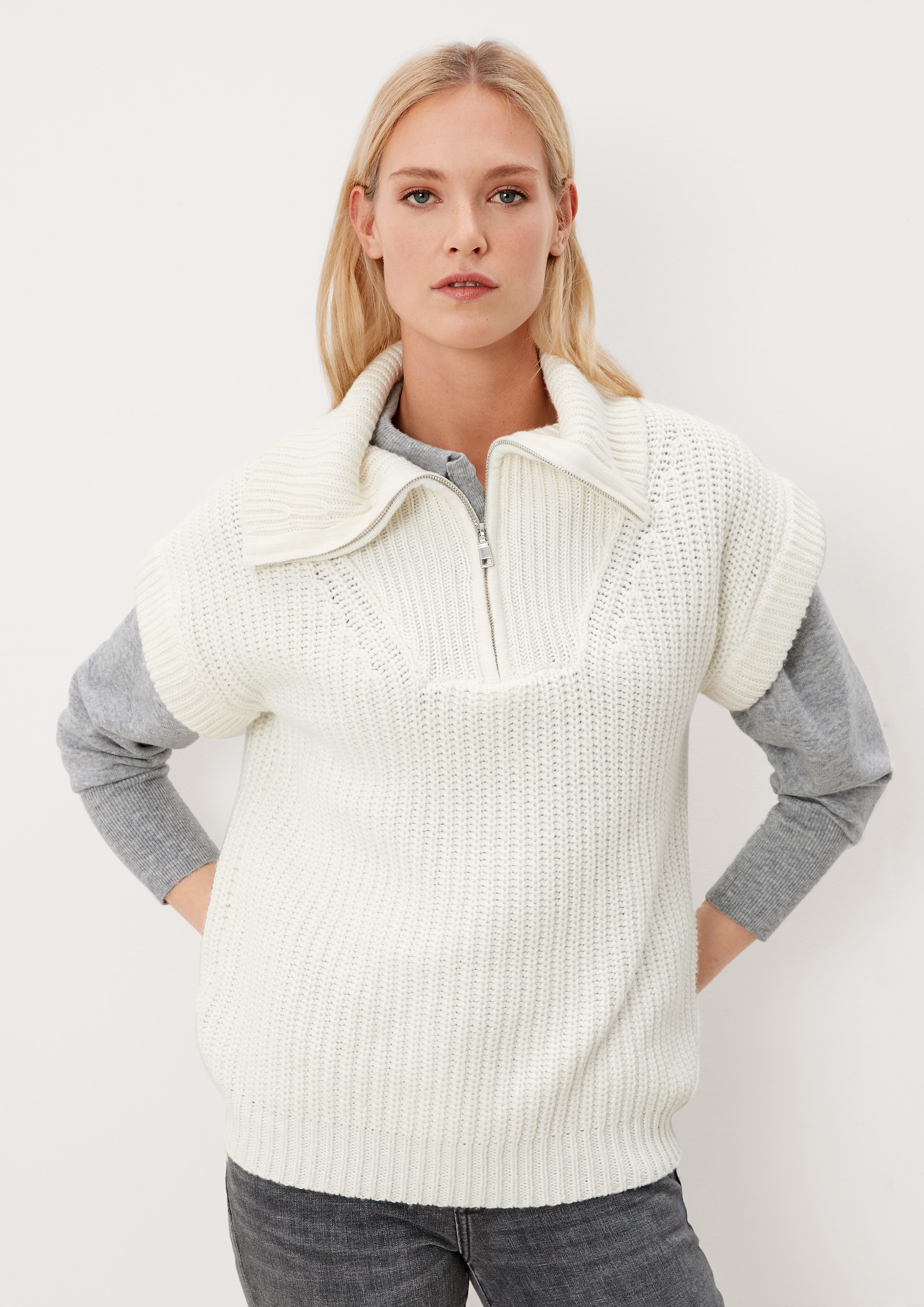 s.Oliver Pullover in Offwhite 