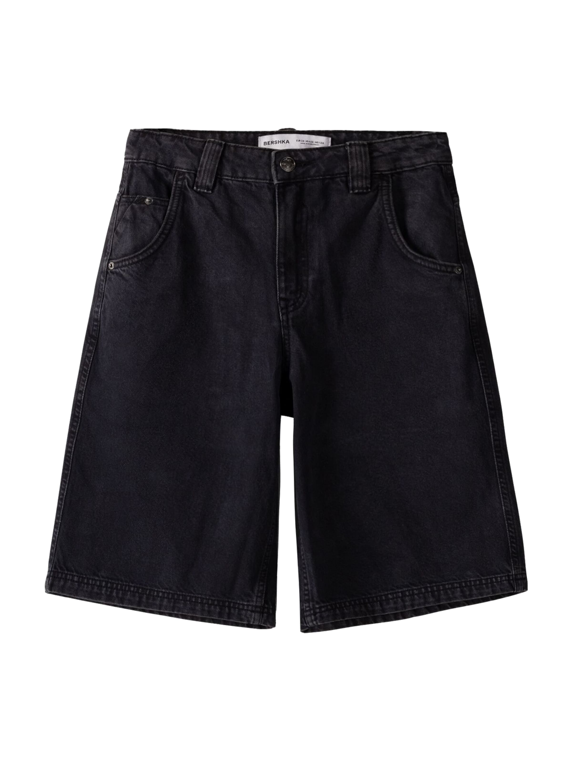 Largi Jeans de la Bershka pe negru: față