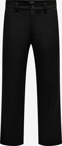 Regular Pantalon chino 'Edge' Only & Sons en noir : devant