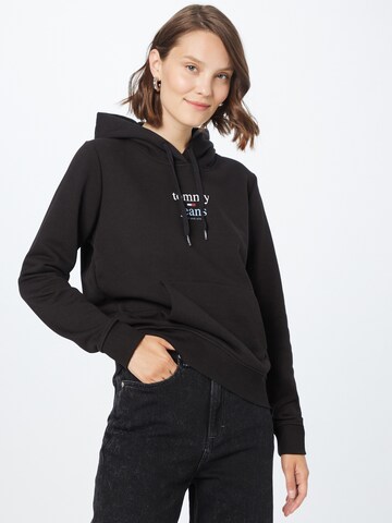 Tommy Jeans Sweatshirt in Black: front