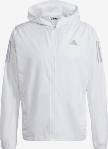 ADIDAS PERFORMANCE Athletic Jacket 'Own the Run' in White: front