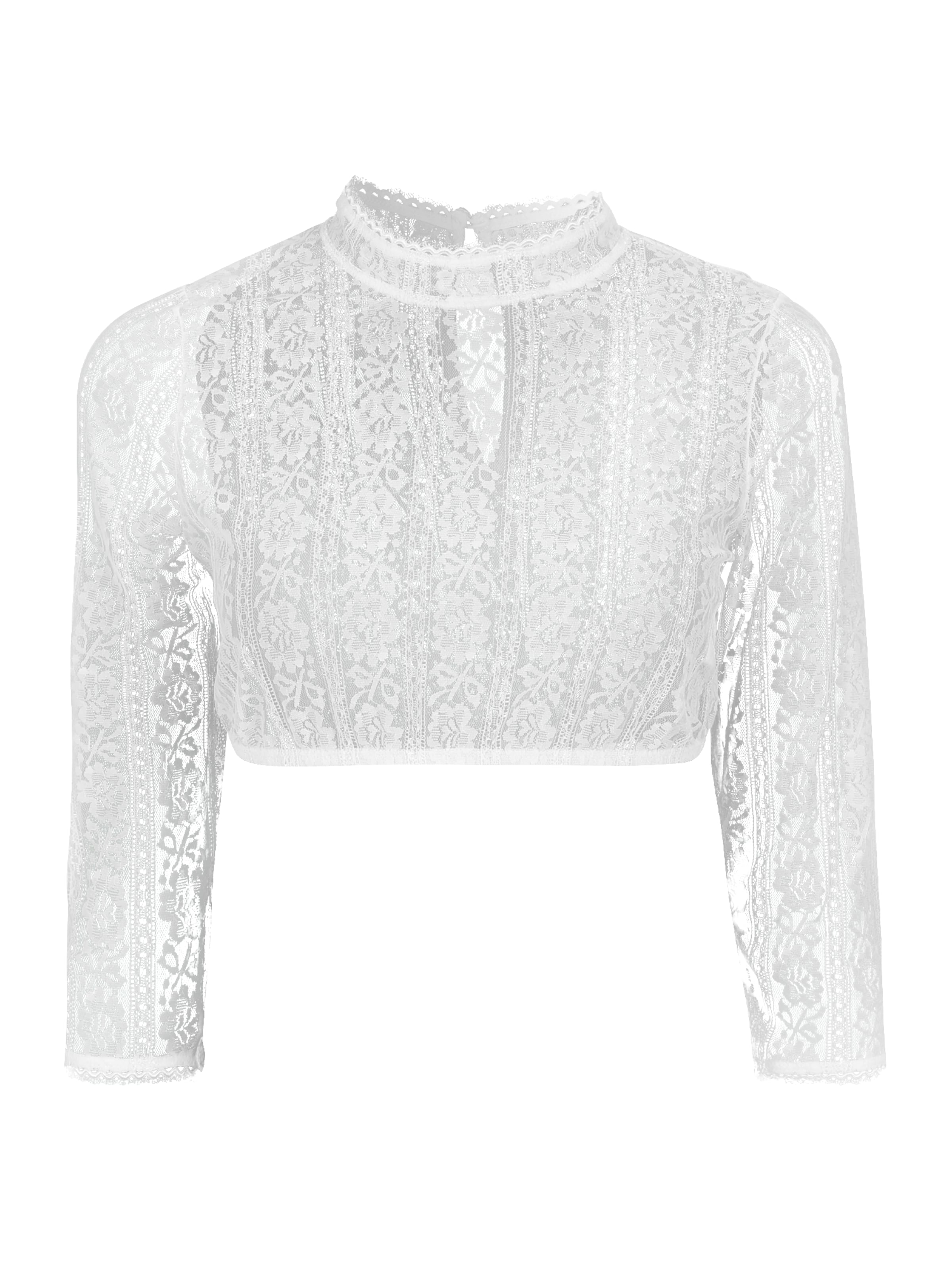 Krüger Madl Dirndlbluse in Beige: Vorderseite