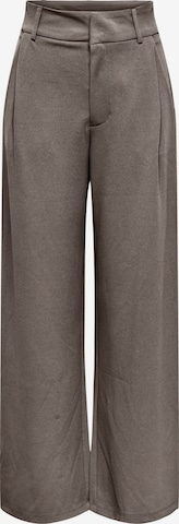 JDY Bukser med lægfolder 'JDYGeggo' i brun: forside