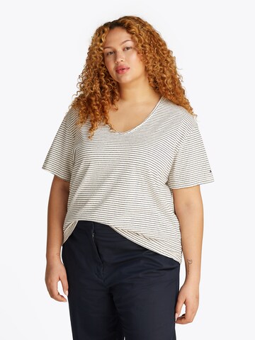 Tommy Hilfiger Curve - Camiseta en blanco: frente