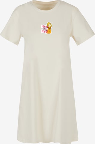 F4NT4STIC Dress 'Wickie Know Your Power Heroes of Childhood' in Beige: front
