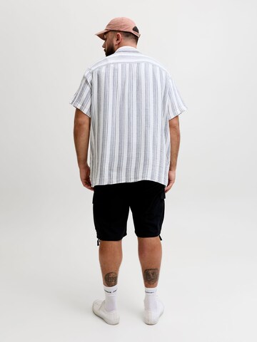 Jack & Jones Plus Regular fit Button Up Shirt in Grey