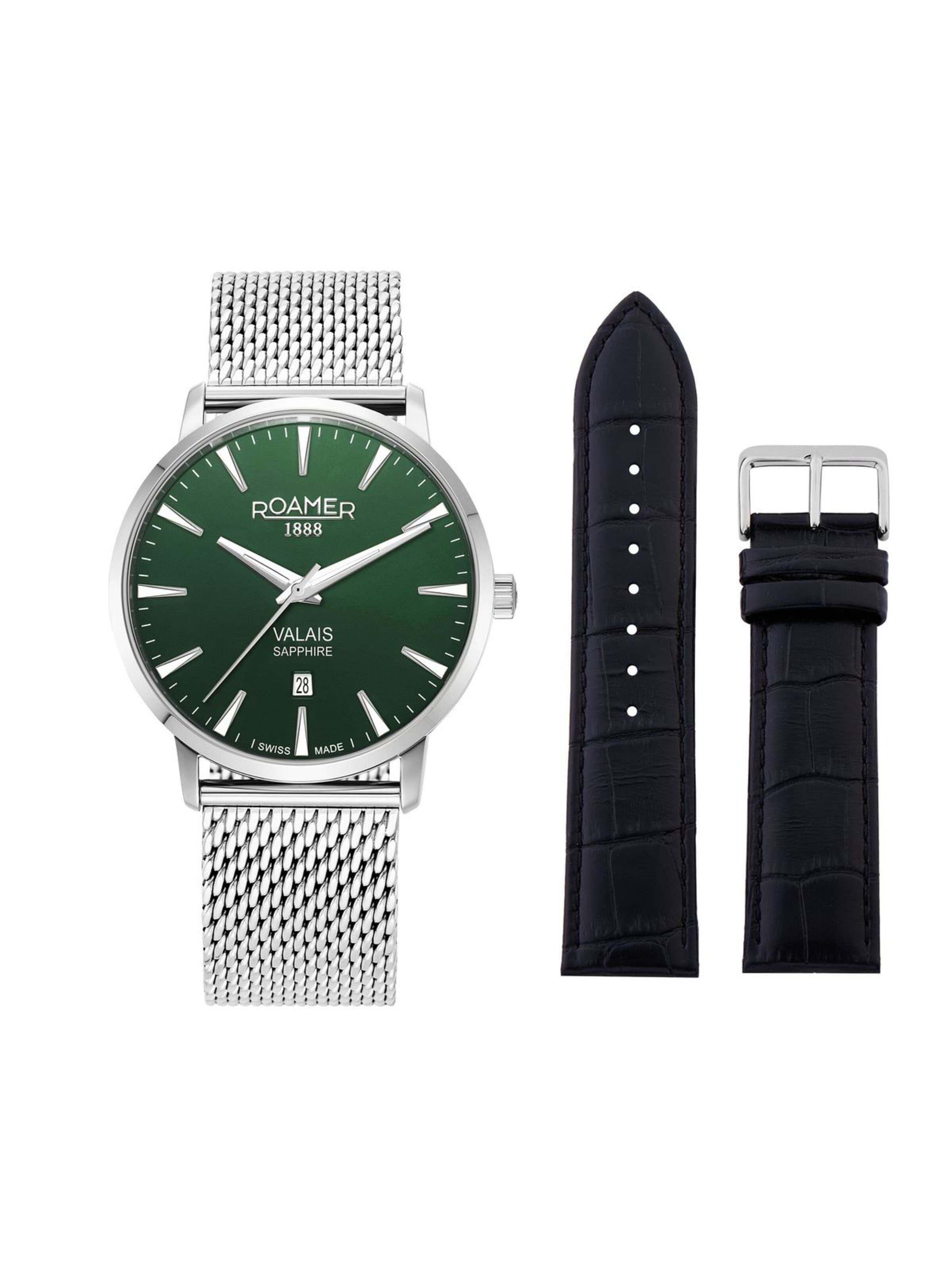Montre à affichage analogique Roamer en vert : devant