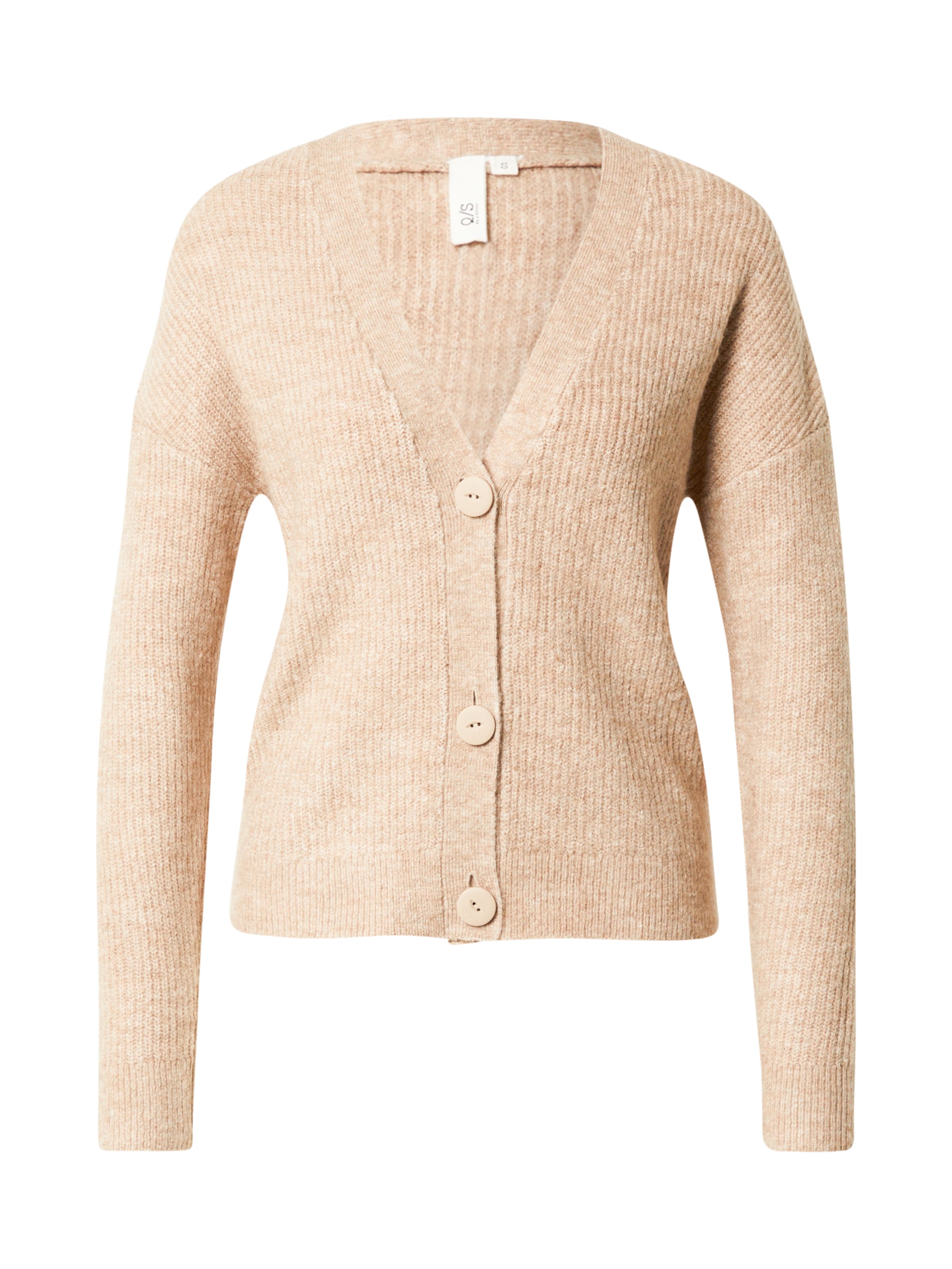 QS Strickjacke in Beige: Vorderseite