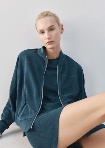 MANGO Knit Cardigan 'Terry' in Blue