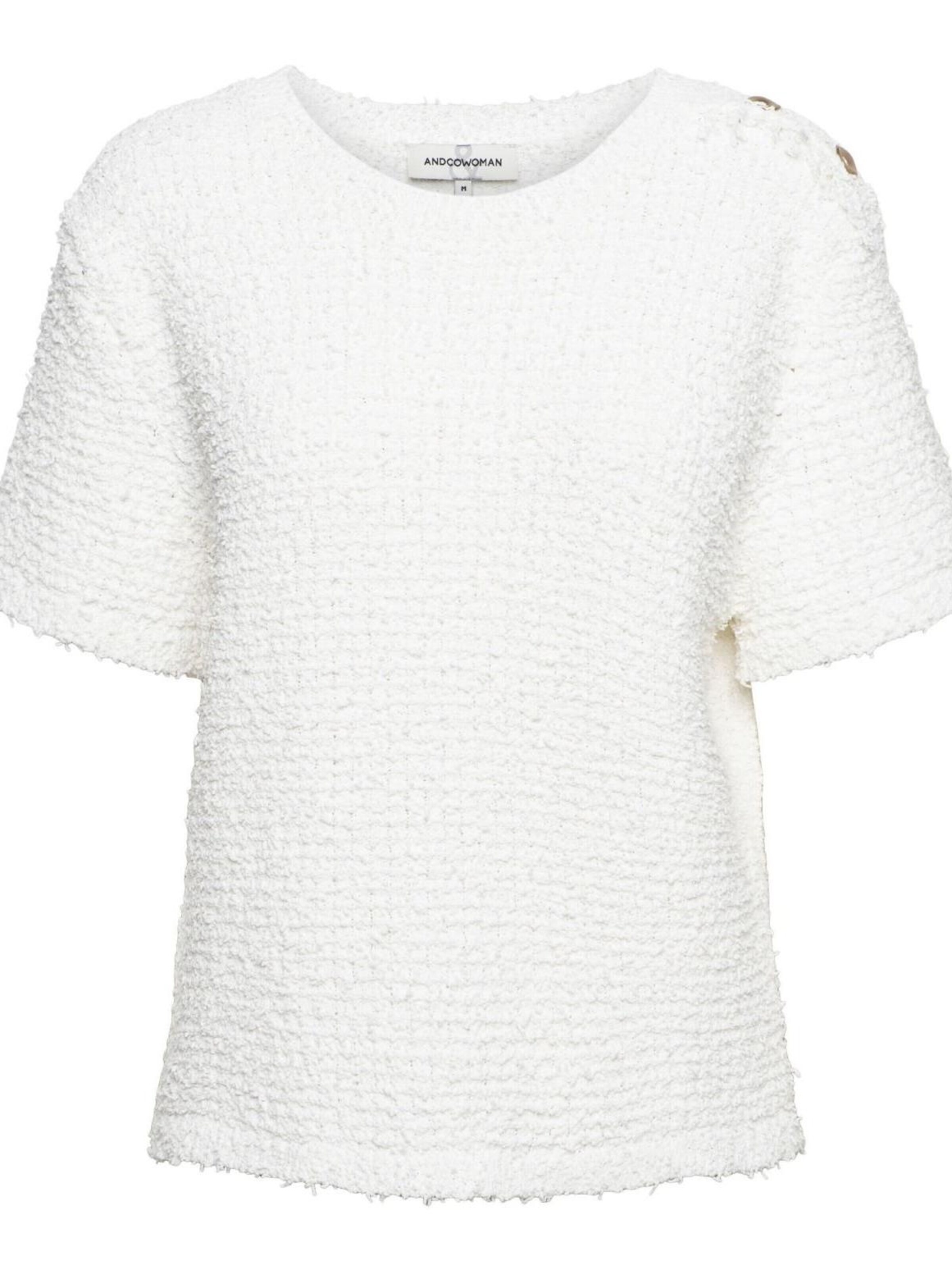 &co woman Knitted top '&Co woman Bianca off white' in White: front