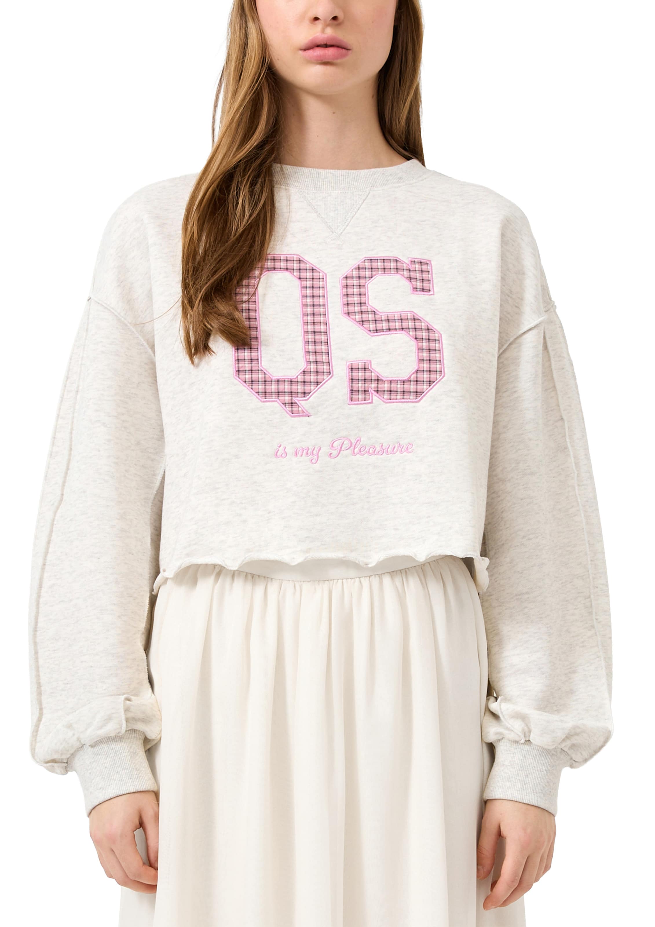Sweat-shirt QS en beige