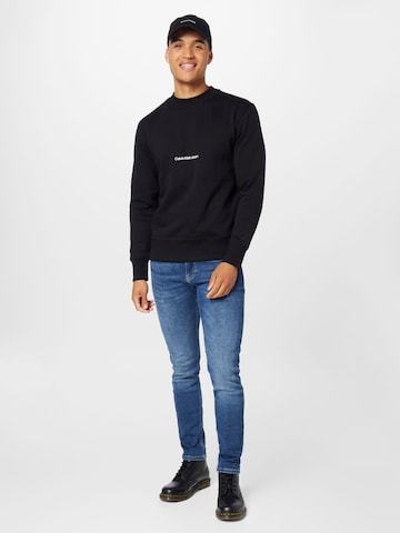 Calvin Klein Jeans Sweatshirt 'Institutional' in Zwart