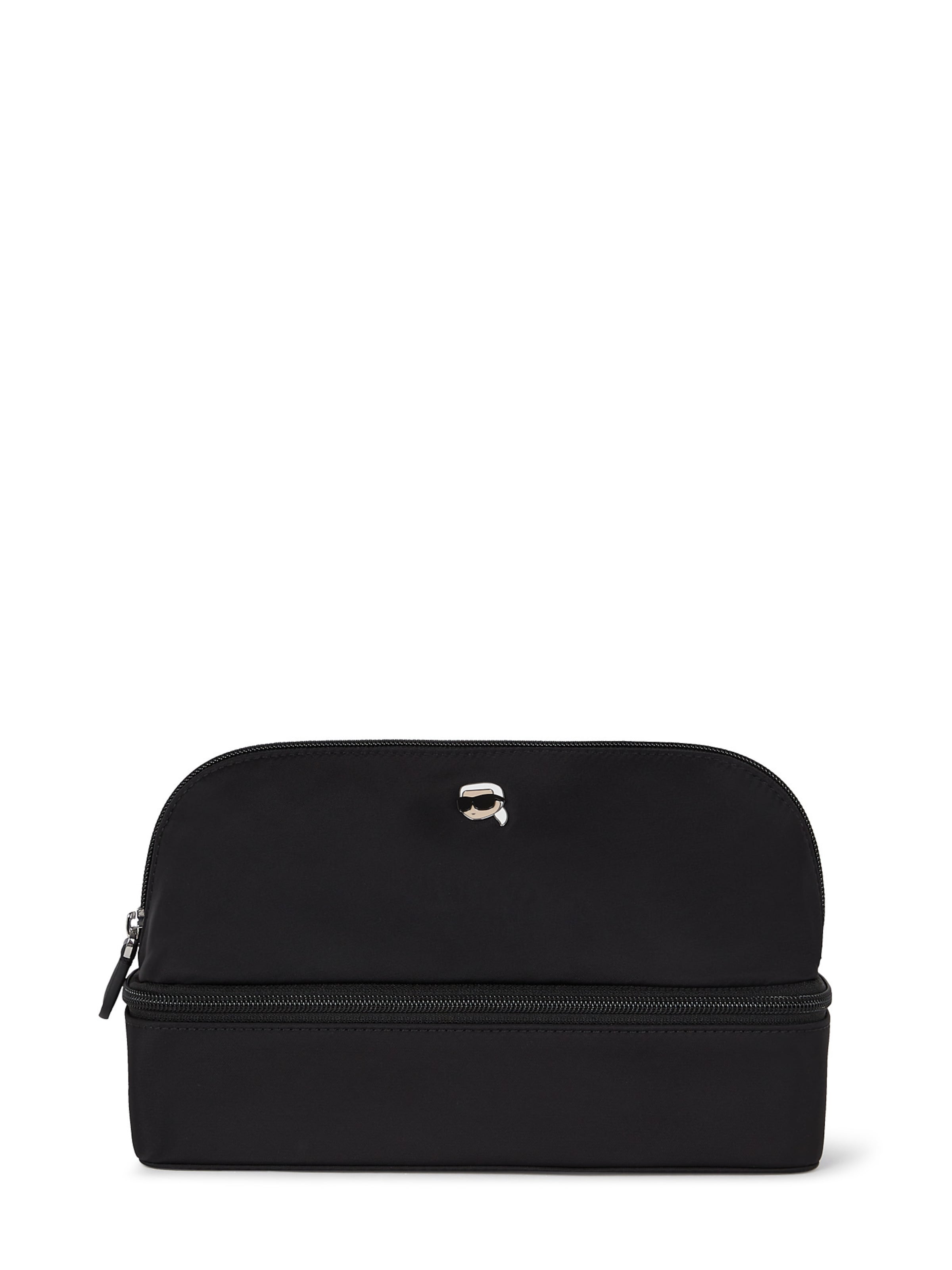 Karl Lagerfeld Kosmetiikkalaukku 'Ikon' värissä musta: etupuoli