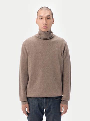 GOBI Cashmere Pullover 'Men's Essential Turtleneck Cashmere Sweater'‌ in Braun