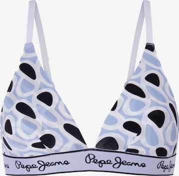 Pepe Jeans Triangle Bra in Blue: front