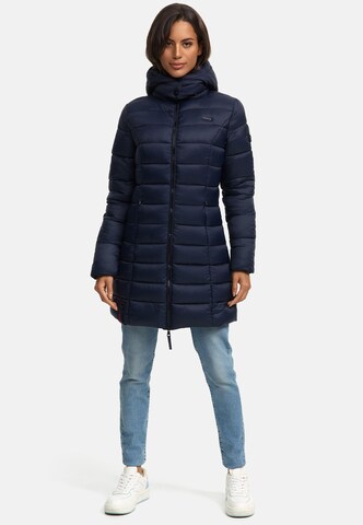 MARIKOO Winter coat 'Abendsternchen' in Blue: front