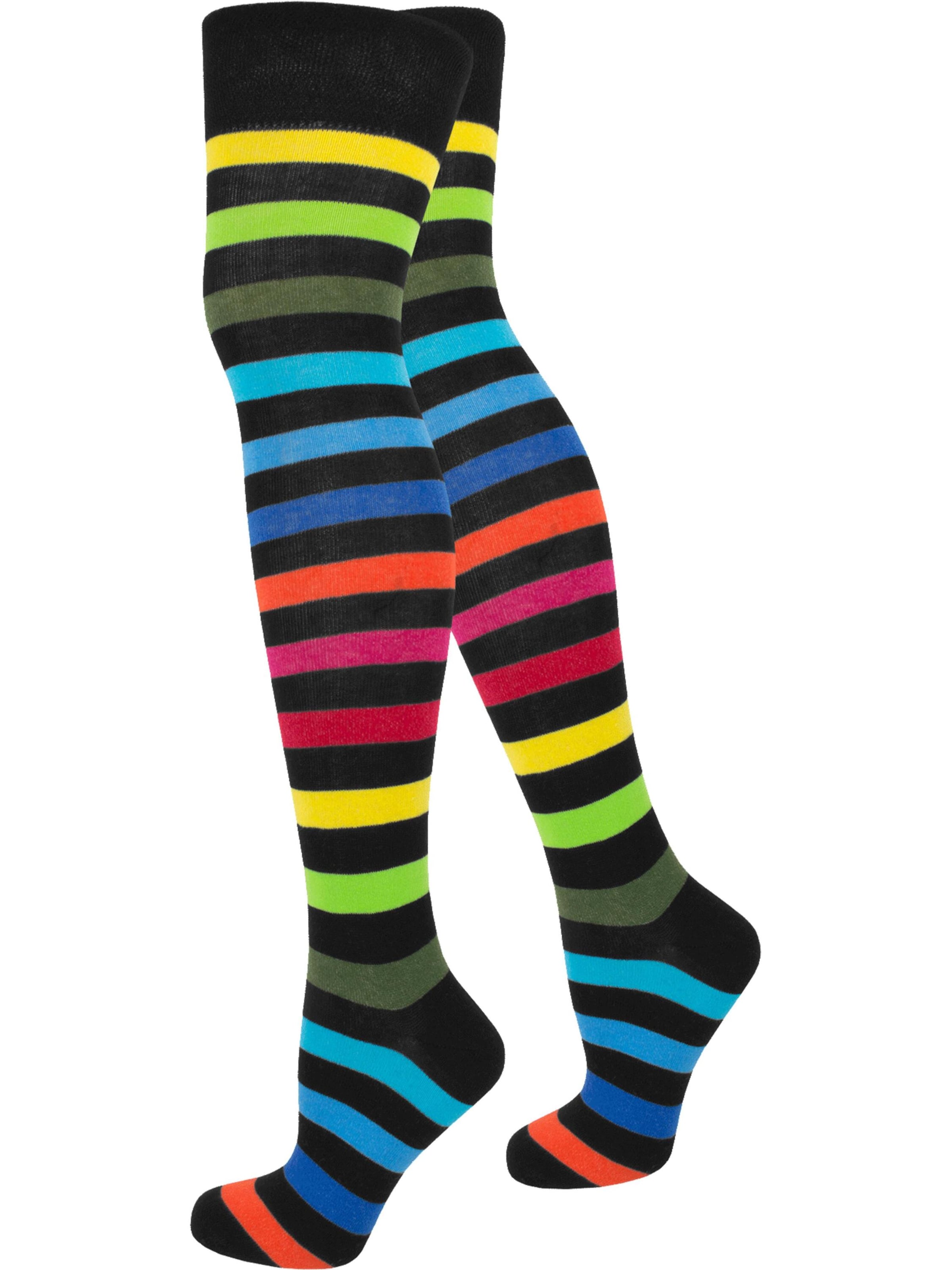 Chaussettes montantes 'Regenbogen' normani en mélange de couleurs : devant