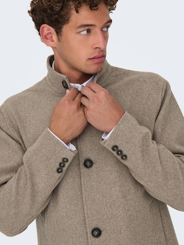 Manteau mi-saison 'ONSCHARLES' Only & Sons en gris