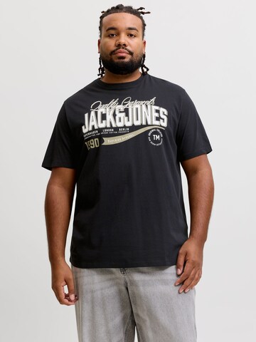 Jack & Jones Plus Tričko – černá: přední strana