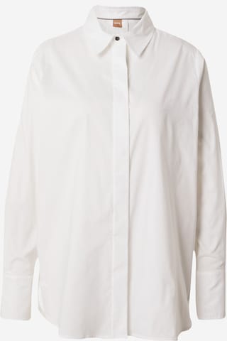 BOSS Black Bluse 'Bepura' i hvid: forside