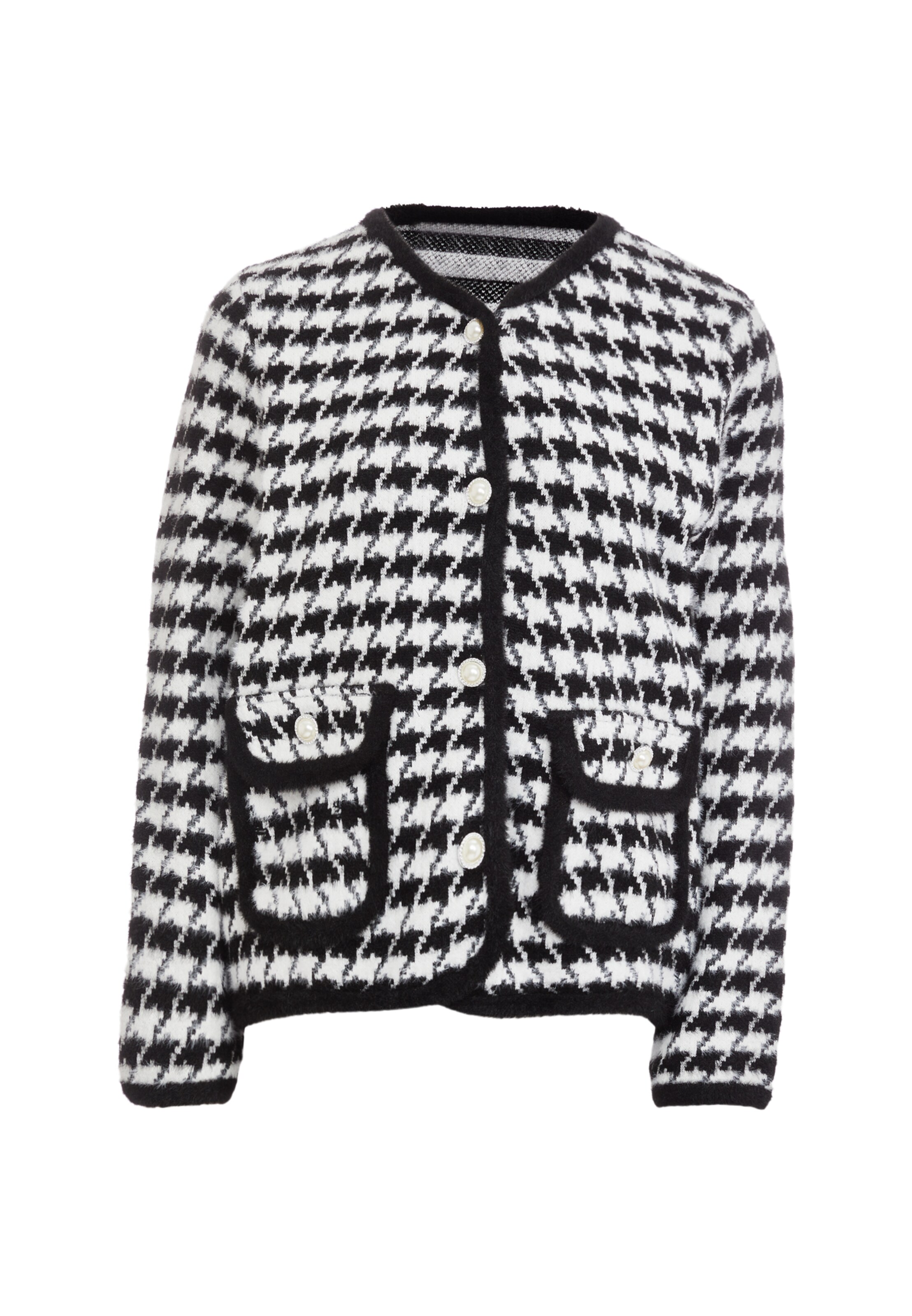 CARNEA Knit cardigan in Black: front