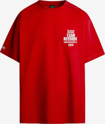 Red Bull Racing x Pepe Jeans Shirt 'Red Bull Racing x Pepe Jeans Team Records' in Red: front